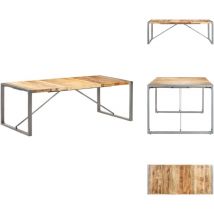 Table à manger 220x100x75 cm Bois de manguier massif brut - Table À Dîner - Tables À Dîner - Table - Tables