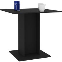 Lexlife - Table à manger de 2 à 4 personnes Style contemporain - 80 x 80 x 75 cm - Noir Aggloméré
