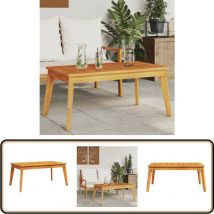 Table à manger de jardin 100x55x45 cm bois massif d'acacia - Table à Manger Extérieur - Table Jardin Acacia - Mobilier De Jardin - Table Ronde