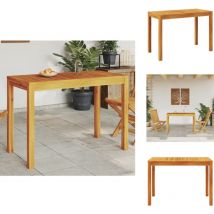 Table à manger de jardin 110x55x75 cm bois massif d'acacia - Table De Jardin - Table Extérieure - Acacia Massif - Mobilier De Jardin - Table à Manger