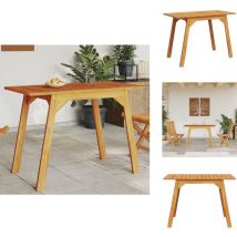Table à manger de jardin 110x56x75 cm bois massif d'acacia - Table À Manger Extérieur - Table Jardin Acacia - Mobilier De Jardin Rustique - Table