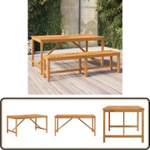 Vidaxl - Table à manger de jardin 150x90x74 cm bois d'acacia solide - Table De Jardin - Table Acacia - Mobilier De Jardin - Table à Manger Extérieur