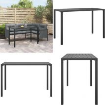 Table à manger de jardin anthracite 110x54x70 cm acier - Table à Manger Jardin - Table Extérieure - Mobilier De Jardin - Salon De Jardin - Table En