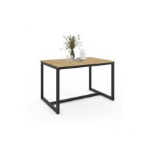 Table à manger rectangle DETROIT 6 personnes design industriel 120 cm