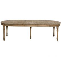 Made In Meubles - Table à manger avec allonges en bois recyclé Garance