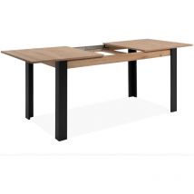 1000brico - Table a manger extensible - 150-200 x 75 x 80 cm - chene noir - tolosa