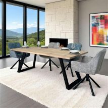 Pier Import - Table à manger extensible bois blanchi 200 cm costenta
