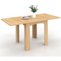 Table à manger extensible rectangle dona 4-8 personnes hêtre 80-160cm