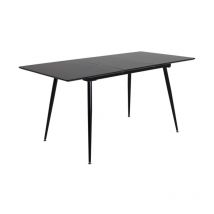 Table à Manger Extensible "Silar" 120-160cm Noir