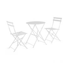 Bizzotto - Set de jardin avec structure en acier peint en blanc - Bolivia