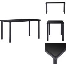 Table à manger Noir 140x70x75 cm Verre trempé - Table à Manger - Table Moderne - Table Noire - Table Design - Table Extensible