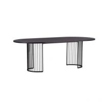 Paris Prix - Table à Manger Ovale 'Hamneskär' 220cm Noir