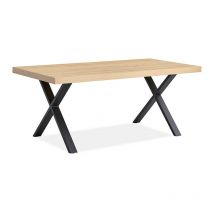 Alcos - Table à manger 180 x 90 cm pieds en croix métal Nice