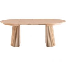 Homifab - Table à manger ronde extensible en bois 4 à 8 personnes - 120/200 cm - Ada