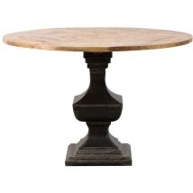 Table à manger ronde en bois de manguier Vitto