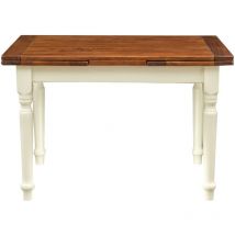 Table à manger Table d'extérieur Table de jardin 121x81 cm Table extensible en bois massif Table de cuisine rectangulaire