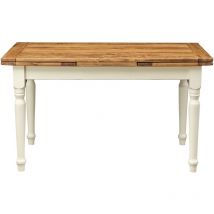 Table à manger Table d'extérieur Table de jardin 141x81 cm Table extensible en bois massif Table de cuisine rectangulaire