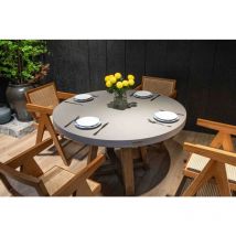 Elementi - verona Table à manger en béton pièce maîtresse durable 240 x 122 x 75