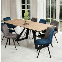 Pier Import - Table à rallonge en céramique aspect bois 180-280 lombardie