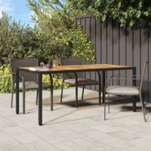 Furniture Limited - Table de jardin 190x90x75 cm Résine tressée