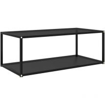 322898 Coffee Table Black 100x50x35 cm Tempered Glass Vidaxl