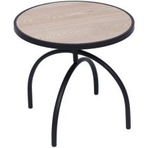 Nordlys - Table Appoint Bout de Canape Meuble Industriel Rond Metal
