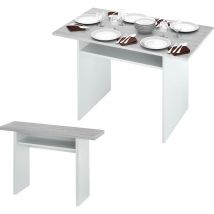 Fores Habitat S.l.u. - Kit table console cm.35/70x120x75h bia/ceme