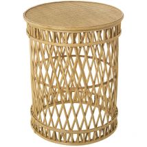 Fijalo - Table d'Appoint Bambou Naturel °38X47 Cm