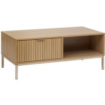 Table basse 1 tiroir en bois tasso