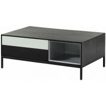 Table basse 112x67x43 Bois de manguier gris huilé chicago 212 - gris