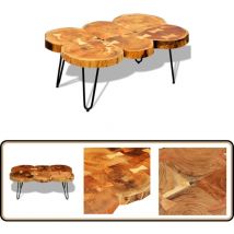 Vidaxl - Table basse 35 cm 6 troncs Bois - Table Basse - Meuble Salon - Table D'appoint - Table En Bois - Table Design