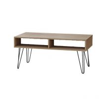 Fornord - Table basse 4 niches bois et pieds métal