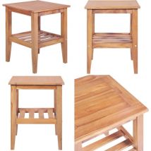 Vidaxl - Table basse 40x40x50 cm Carrée Teck solide - Table Basse Teck - Table D'appoint Teck - Mobilier Jardin - Table Exterieur - Table Interieur