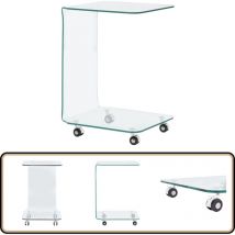 Vidaxl - Table basse 45x40x63 cm Verre trempé - Table Basse - Meuble Design - Table D'appoint - Table En Verre - Table Contemporaine
