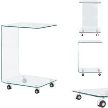 Vidaxl - Table basse 45x40x63 cm Verre trempé - Table Basse - Meuble Design - Table D'appoint - Table En Verre - Table Contemporaine