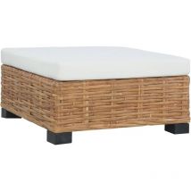 Repose-pied avec coussin Rotin naturel Vidaxl