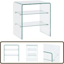 Vidaxl - Table basse 50x40x56 cm Verre trempé - Table Basse - Meuble Design - Table D'appoint - Table Contemporaine - Table En Verre