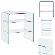 Vidaxl - Table basse 50x40x56 cm Verre trempé - Table Basse - Meuble Design - Table D'appoint - Table Contemporaine - Table En Verre
