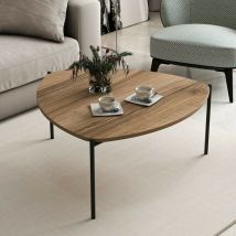 Toscohome - Table basse 90x40 cm couleur noyer - Lenny