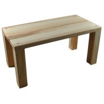 Levigne – Table basse fixe en frêne olivier – 90x45 cm – Hauteur 45 cm – Finition huilée