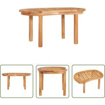 Doc&et² - The Living Store Table basse 90x50x45 cm Bois de teck solide - Table Basse Teck - Table Basse Extérieure - Mobilier Jardin - Table