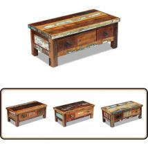 Vidaxl - Table basse à tiroirs Bois de récupération 90x45x35 cm - Table Basse Vintage - Table Basse Design - Table Basse Industrielle - Table Basse