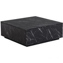 Table basse avec 2 tiroirs en mdf - Effet marbre noir - antrim de Pascal Morabito