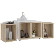 Calicosy - Table basse avec 4 compartiments amovibles Joker 1 - L71,5 x H50 cm
