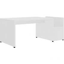 Inlife Table basse Blanc 90x45x35 cm Aggloméré