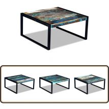 Vidaxl - Table basse Bois de récupération massif 80x80x40 cm - Table Basse Vintage - Table Basse Industrielle - Table Basse Design - Table Basse