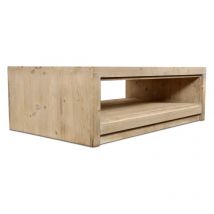 Table Basse Bois Naturel 136x80x44cm - Décoration d'Autrefois