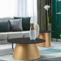 Table basse Braxton Bronze et Noir