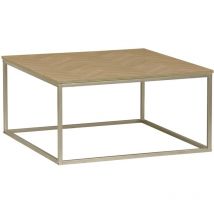 Table basse. Budapest. décor chevrons. structure métal. l 80 x l 80 x h 40cm