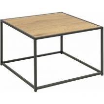 Toilinux - Table basse carré en mdf et métal